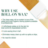 Clean + Easy Small Original Roll On Wax Refill for Wax Cartridge, Hygienic Depilatory Hair Removal Treatment, Removes Fine to Coarse Hairs, Perfect for Delicate Skin - 3 Packs