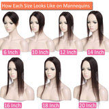 20 Inch Human Hair Clip in Toppers for Women Thin Clip on Crown Top Hairpiece Silk Base Natural Toupee for Thinning Hair #2 Dark Brown
