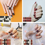 NAIL ANGEL 12pcs Nail Art Full-Cover Sticker Nail Art Wrap Halloween Ghost Witch Designs Full Cover Sticker Nail Strips for Women with Mini Files 10244