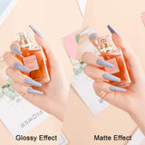 Aikker Large 8ml 20 Colors UV LED Soak Off Gel Nail Polish Starter Kit Varnish Gift Set with Base and No Wipe Top Coat Grace Set AK24
