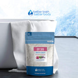 Dry Skin Bath Salt 128 Ounces Epsom Salt with Natural Geranium, Lavender, Ylang Ylang, and Lemon Essential Oils Plus Vitamin C in BPA Free Pouch with Easy Press-Lock Seal