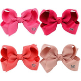 DreamHigh Baby Girls Huge Grosgrain Ribbon Boutique Hair Bows Hair Clip … (Style## A (3 inch 40 pcs in 20 colors))