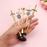 The Legend of Zelda Makeup Brushes Set Powder brush eyebrow brush, eye shadow brush, large fan brush 5pc suit.