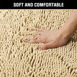 Bath Mat Super Soft Bath Rug for Bathrooms Microfiber Chenille Plush Rugs for Powder Room