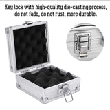 Tattoo Kit Carrying Bag Box Storage Case, Rotekt Tattoo Machine Gun Organizer Holder Aluminum Travel Storage Electronics Packing Box with Lock Silver for Tattoo Supplies