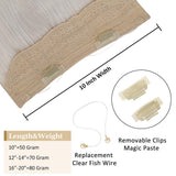 Fshine Blonde Hair Extensions Human Hair Halo Wire with Clips 80Gram Clip in Remy Natural Human Hair Crown Layered 16 Inch Invisible Hair Piece Lightest Blonde