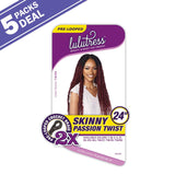 Sensationnel Crochet Braids Lulutress 2X Pre-Looped Skinny Passion Twist 24" (5-PACK, 99J)