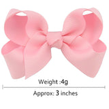 DreamHigh Baby Girls Huge Grosgrain Ribbon Boutique Hair Bows Hair Clip … (Style## A (3 inch 40 pcs in 20 colors))