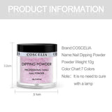 5 Colors Dipping Powder Nail Starter Kit Shiny Light Color Nail Dipping Powder System Essential Kit for French Nail with Nail Dip Tools Set