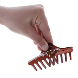 3.5 Inch Jaw Clip Hair Claw With Diamonds and Heart Motif -Brown