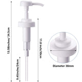 15 Pieces Plastic Gallon Pump Dispenser 38/400 for Gallon Bottles Jugs, Gallon Pump Top Dispensing Pump Lid Fits for Most Lotion, Shampoo, Conditioner Bottles, White