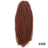 Afro Kinky Twist Crochet Hair Braids Marley Braid Hair 18inch Senegalese Curly Crochet Synthetic Braiding Hair (#350)