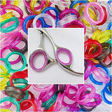 Barber Hairdressing Shears Scissors Finger Rings Grips Inserts 5 sets: 5 L, 5 S (Pink)