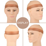12 Pieces Silicone Wig Grip Band Transparent Silicone Wig Headband Sweat-proof Seamless Wig Band with Stretchy Nylon Wig Caps Stocking Wig Caps for Wigs Sports Yoga (Eye-catching Colors)