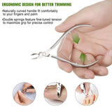 BEZOX Cuticle Nippers Cuticle Clippers - Stainless Steel Professional Cuticle Cutter Hangnails Trimmers - Full Jaw(6mm)