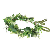 Vividsun Bridal Green Leaf Crown Bohemian Headpiece Floral Headband Photo Prop (Mixed green leaves)