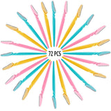 ATROPOS 72 PCS Eyebrow Razor-3 Color Facial Razor Eyebrow Raisers Precision Sharpness Trimmer with Precision Cover for Women