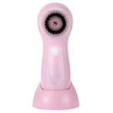 Vtrem Facial Cleansing Brush Rechargeable Waterproof Electric Rotating Face Scrubber with 3 Brush Heads & 2 Speed Rotation - Deep Cleansing, Gentle Exfoliating for All Skin Types, Pink