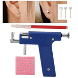 Ear Piercing Gun Tool Set, Professional Painless Body Hole Piercing Tool, Ear Studs Steel Nose Navel Needles Kits,Deep Blue