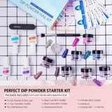 wakaniya Dip Powder Nail Kit- 8 Colors Glitter Sparkle Nail Dip Powders with 4 Base Top Coat Activator and Brush Saver Manicure Kit for Nail Beginners DIY and Professional Salon NO UV/LED Curing