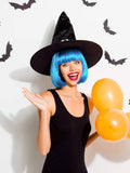 4 Pieces Short Bob Hair Wigs Costume Colorful Cosplay Wig Daily Party Hairpiece for Women Girls Decoration (Yellow, Red, Blue, Purple)