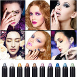 Eyeshadow Glitter, Eyeshadow Stick, Shimmer Eyeshadow, Pen Eyeshadow, Ultra Pigmented Makeup Eye Shadow Powder Long Lasting Waterproof, 10 Colors