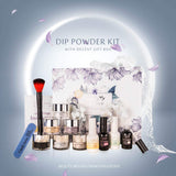 Dipping Powder Nail Starter Kit - 6 Pastel Fall Winter Colors Candy Lover Dip Powder System Acrylic for French Nail Art Essential set, No Curing Needed Portable Kit for Travel