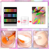 Saviland Soft Pastel Nail Chalks for Acrylic Powder - Colorful Non-Toxic Square Acrylic Nail Chalks, Professional Nail Chalks Pastels Assorted 36 Colors for DIY Colored Acrylic Nail Powder