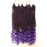 Yisimei Straight Senegalese Twist Hair Wavy Ends 18 inch 6 Packs/Lot with Gifts Low Temperature Fiber Braids Wavy Ends Synthetic Hair Extensions Senegalese Crochet Straight Hair(18" 6PACKS, T27)