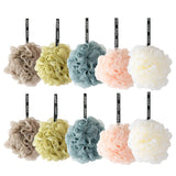 Bekith 10 Pack Bath Loofah Sponge, Assorted Colors Mesh Shower Pouf Ball Body Scrubber