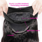Whitney Body Wave Headband Human Hair Half Wigs with Headband Attached No Lace Front Wigs Machine Made Quick Wigs for Black Women Easy Wear Wigs 150% Density Brazilian Virgin Human Hair Natural Color 16 Inch