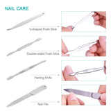 Nail Clippers Set-Stainless Steel Nail Care Kits,Professional Fingernail Clippers Manicure Pedicure Grooming Tools Set with Travel Case