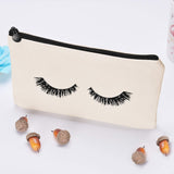 ABOAT 12 Pieces Eyelash Cosmetic Bags Makeup Bags Travel Pouches Toiletry Bag Cases with Zipper for Women Girls（White, Beige and Pink）