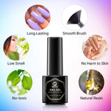 MEFA Gel Nail Polish Set 23 Pcs with Gift Box - Soak Off Nail Gel Summer Candy Colors Gel Varnish with No Wipe Base Coat Glossy Matte Top Coat for Nail Art Salon Design Manicure Starter Set
