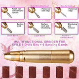 20000 RPM Portable Electric Nail Drill with Nail Decoration Compact Electrical Professional Nail File Kit for Home Use or Beauty Salon (Gold)