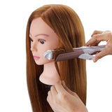 Hairdressing Dolls Head,26 Inches 60% Real Hair Training Head, Professional Cosmetology Mannequin Manikin Head Practice Styling Model for Hairdresser Kids with Clamp and Braid Set Style