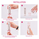 Nano Facial Mister, Double Hole Portable Facial Moisturizing Tool for Skin Care Cool Mist Nano Steamer Waterproof Handy Face Sprayer [White]