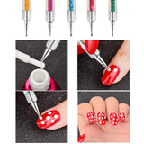 Nail Art Tools Acrylic Nail Brush 15 Pcs Rhinestone Picker Wax Pencil Tips Dotting Pens Nail Liner Brushes (Acrylic Nail Art Tools)