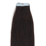 16-24 Inch Color Long 17 Colors 5 Length Tape in Premium Remy Human Hair Extensions_20 Pcs Set 70g Weight Straight Women Beauty Salon Style Design (18inch 40g with 20pcs, 02 DARK BROWN)