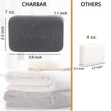 Bamboo Activated Charcoal Bar Soap Organic Soap 2pk 2 Extra Large 7 Oz Bars.Cool Eucalyptus. For Men and Women. All Skin Types and Treats Body Acne, Eczema, Psoriasis and Dry Skin