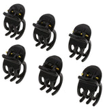 Camila Paris CP2392/6 French Hair Clips for Women, Set of 6 Extra Small 0.5 inch Black, Girls Hair Claw Clips Jaw Fashion Durable and Styling Hair Accessories for Women, Made in France