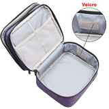 Luxja Nail Polish Carrying Case - Holds 20 Bottles (15ml - 0.5 fl.oz), Portable Organizer Bag for Nail Polish and Manicure Set, Purple
