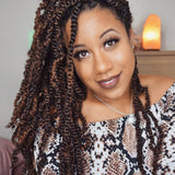 3 Pack Spring Twist Ombre Colors Crochet Braids Synthetic Braiding Hair Extensions Low Temperature Fiber (T1B 30)