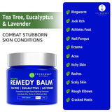 Remedy Tea Tree Oil Foot Soak + Tea Tree Oil Balm to Fight Athletes Foot, Feet Odor, Jock Itch, Ringworm, Eczema, Nail Issues, Skin Rashes, Irritations, Soften Calluses and Soothes Sore Tired Feet