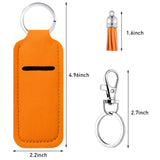 36 Pieces Colorful Chapstick Holder Lipstick Holder Keychains with Keychain Tassels and Metal Clip Cords for Lipstick, Chapstick, Lip Balm, 12 Colors