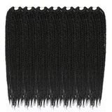 Ronsaen Box Braids Crochet Hair Kanekalon Crochet Box Braids Hair（7Packs/Lot) (30"7Packs, 1B#)