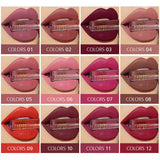 12 Colors Matte Liquid Lipsticks, Long-Lasting Non-Stick Cup Velvet Lip Gloss Lip Plumper Makeup Set