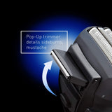 Panasonic Hybrid Wet Dry Shaver, Trimmer & Detailer with Two Adjustable Trim Attachments, Pop-up Precision Detail Trimmer & Shave Sensor Technology – Cordless Razor for Men - ES-LL41-K (Black)