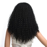 Silike Afro Kinky Curly Wig Kanenkalon Fiber Jerry Curl Wigs For Black Women African American Female Wig Heat Resistant Fiber (Long, 1B)