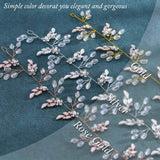 Yean Leaf Wedding Hair Vine Flower Bridal Hair Piece Crystal Rhinestone Long Headband for Women and Girls (Silver)